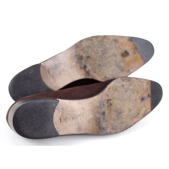 VTG Walter Steiger BROWN REAL LEATHER SUEDE LOW HEEL ALMOND TOE LOAFER SHOES 9B - Picture 10 of 12